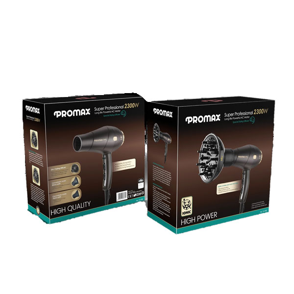 promax-2300-box بسته بندی سشوار پرومکس ۲۳۰۰ وات